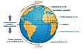 Circles of latitude and longitude.