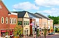 View of First and Main in the town of Hudson, Ohio. Editorial credit: Kenneth Sponsler / Shutterstock.com