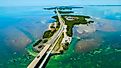 Overseas highway to Key West island, Florida Keys, USA.