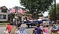 Schells Hobo band in Bavarian Blast Parade in New Ulm, Minnesota. Image credit Michele M Vogel via Shutterstock