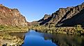 The Owyhee River in eastern Oregon in the fall. 