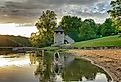 Sunset at Backbone State Park, Iowa. Image credit Ginger Rosemary via Shutterstock