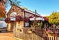 German Village Shopfront view from the Main Street of Hahndorf, Australia. Image credit myphotobank.com.au via Shutterstock