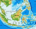 Island of Borneo in Southeast Asia.