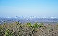 View of the Boston skyline from the top of Blue Hills Reservation.