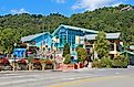 GATLINBURG, TENNESSEE - OCTOBER 6: The Aquarium of the Smokies in Gatlinburg, Tennessee, October 6, 2013. Gatlinburg is a major tourist destination and gateway to Great Smoky Mountains, via Stephen B. Goodwin / Shutterstock.com