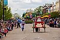 Tulip Time Festival Parade in Pella, Iowa. Editorial credit: yosmoes815 / Shutterstock.com