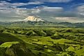 Mount Elbrus in the Caucasus.