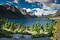 Saint Mary's Lake in Sunrise Glacier National Park, Montana