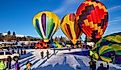 Hot air balloon festival in Winthrop, Eastern Washington. Image credit Oksana. Perkins via Shutterstock.