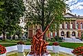 The Elkhart County Courthouse and it is Neptune Fountain. Image credit Roberto Galan via Shutterstock