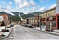 The main street of historic Priest River, Idaho.