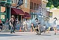 Actors reenact a historic gunfight in Deadwood, South Dakota. Image credit Jess Kraft via Shutterstock