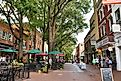 Charlottesville, Virginia: Downtown Mall. Editorial credit: MargJohnsonVA / Shutterstock.com