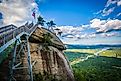 View of Lake Lure from Chimney Rock, North Carolina.