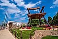 Giant wooden rocking chair in Casey, Illinois. Editorial credit: RozenskiP / Shutterstock.com