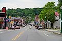 View of downtown Ellsworth, a city in Hancock County, Maine. Editorial credit: EQRoy / Shutterstock.com