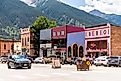 Silverton, USA - August 14, 2019: Small town village in Colorado 