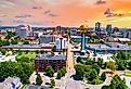 Knoxville, Tennessee, downtown skyline.