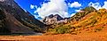 Maroon Bells near the town of Aspen in Colorado.