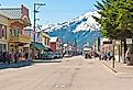 Main shopping district in the small town of Skagway, Alaska during the summer months. Image credit Ruth Peterkin via Shutterstock