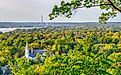 Aerial view of Hudson, Wisconsin.