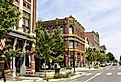 The very Victorian city of Port Townsend Washington in old Victorian architecture