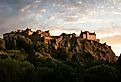 Edinburgh Castle during sunset. Image credit DW art via shutterstock