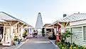 Historic square shopping area in Seaside, Florida. Image credit Kristi Blokhin via Shutterstock