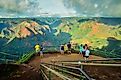 Visitors at the Waimea Canyon, Kauai.