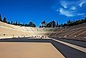  Outside the Panathenaic Stadium in Athens, Greece. The stadium where the first modern Olympic Games were held in 1896. Image credit Liya_Blumesser via Shutterstock.