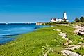 Beautiful Lynde Point Lighthouse in Old Saybrook, Connecticut