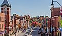  Town of Bracebridge in autumn, Ontario, Canada. Editorial credit: JHVEPhoto / Shutterstock.com