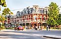 Prince of Wales Hotel with horse carriage in Niagara On The Lake