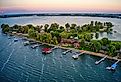 Aerial view of Lake Madison, South Dakota.