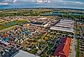 Aerial view of the Nebraska State Fair in Grand Island, Nebraska.