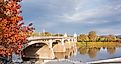 Market Street Bridge across Susquehanna River in Wilkes-Barre, Pennsylvania.