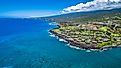 Aerial view of Kailua-Kona, Big Island, Hawaii