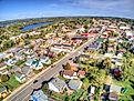 Aerial View of Ely, Minnesota during Summer