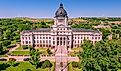 South Dakota State Capitol during Summer.