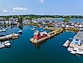 Aerial view of Rockport, Massachusetts.