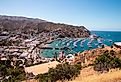 Aerial shot of Catalina Island in California. Image credit Henry Skinner via Shutterstock.