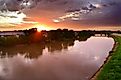 Sunset over the Kansas River