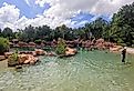 The Grand Reef snorkeling area at Discovery Cove in Orlando, Florida. Image credit Joni Hanebutt via Shutterstock.