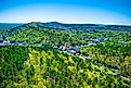 Aerial view of Hot Springs National Park in Arkansas