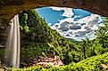 Kaaterskill waterfall in the Catskill Mountains