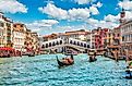 Bridge Rialto on Grand canal 