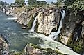 Hogenakkal Falls in the Kaveri River. Editorial credit: ELAMARAN ELAA PHOTOGRAPHY / Shutterstock.com