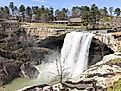 Close up view of Noccalula Falls in Gadsden, Alabama. Editorial credit: Jimmy Rooney / Shutterstock.com