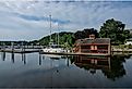 The Norwich Harbor and waterfront park.